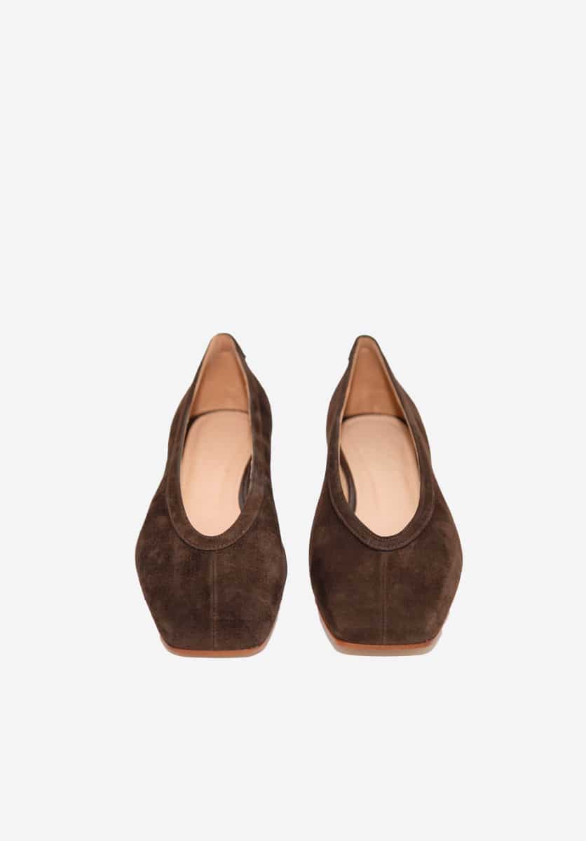 Julie leather ballet flats suede