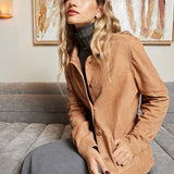 Camel suede jacket