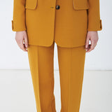 Mustard high-waisted trousers