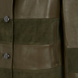 Dark green leather jacket