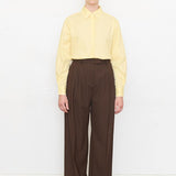 Cocoa virgin wool trousers