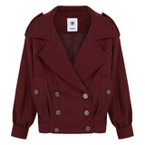 Red wine 80's wool jacket