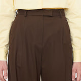 Cocoa virgin wool trousers