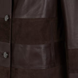 Dark chocolate leather jacket