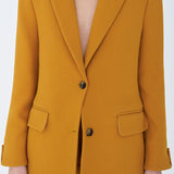 Mustard single-breasted blazer