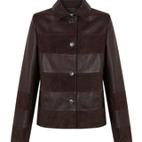 Dark chocolate leather jacket