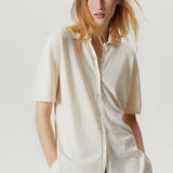 Linen cotton short sleeve shirt