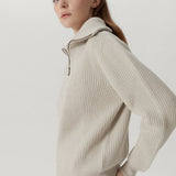 Merino wool half-zip sweater