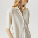 Linen cotton short sleeve shirt