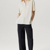 Linen cotton short sleeve shirt