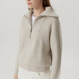 Merino wool half-zip sweater