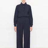 Blue virgin wool trousers