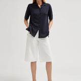 Linen cotton short sleeve shirt