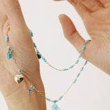 Daria gold and turquoise necklace