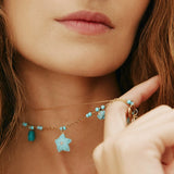 Daria gold and turquoise necklace