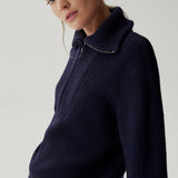 Merino wool half-zip sweater