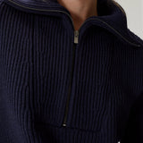 Merino wool half-zip sweater