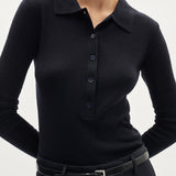 Ultrasoft wool buttoned polo