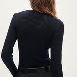 Merino wool ribbed sweater