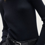 Merino wool ribbed sweater