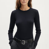 Merino wool ribbed sweater