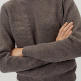 Woolen ribbed sweater