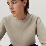 Woolen ribbed sweater