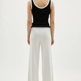 Organic cotton wide-leg pants