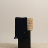 Mohair scarf midnight blue