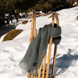 Mohair scarf moss green