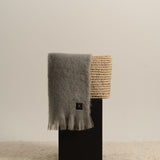 Mohair scarf soft grey