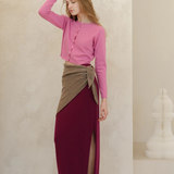 Cashmere mix cropped cardigan fondant pink