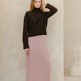 Cashmere mix turtleneck sweater coffee