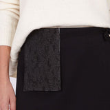 A-line mini skirt black