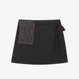 A-line mini skirt black