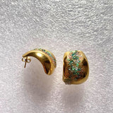 Crispy earrings square green