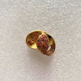 Crispy earrings oval red