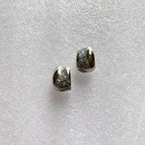 Crispy earrings square silver