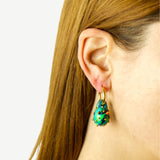 Gold drop small earring earth