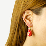 Gold drop small earring sunset