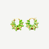 Small vermetto earrings light green