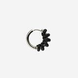 Silver earring with vermetto black