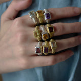 Bea ring red granate