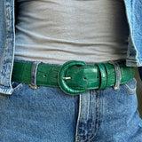 Covered belt dark green