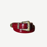 Rodeo belt red & mustard orange