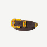 Scooby-doo belt brown suede & sunflower