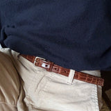 Skinny belt brown