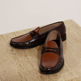 Comte leather loafers brown & chocolate